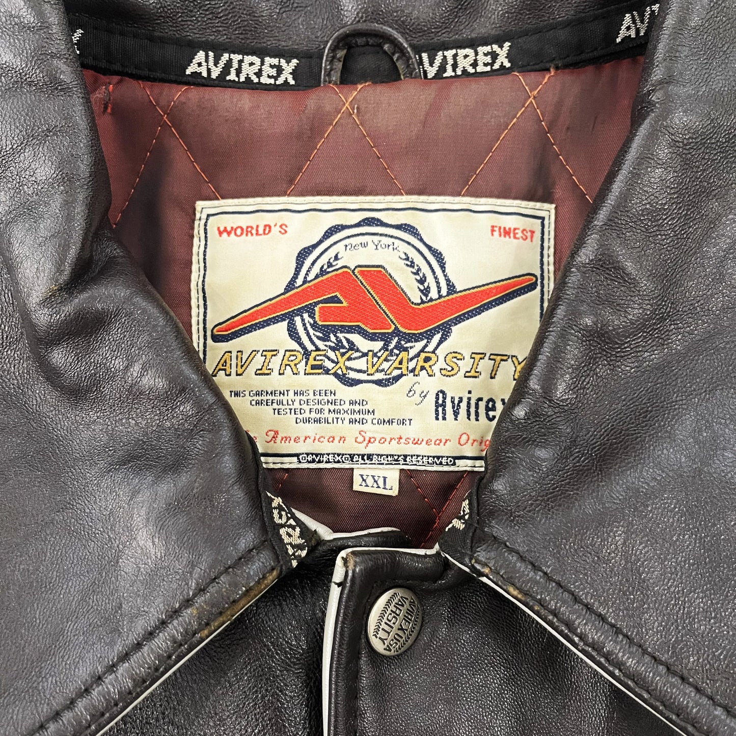 Avirex Leather Varsity Jacket - XXL