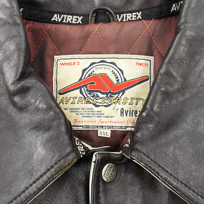 Avirex Leather Varsity Jacket - XXL