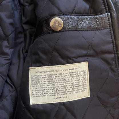 Avirex 'Vida' Leather Flight Jacket - L