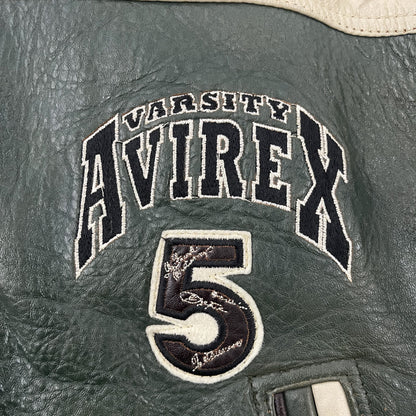 Avirex Wildbears Leather Varsity Jacket - S