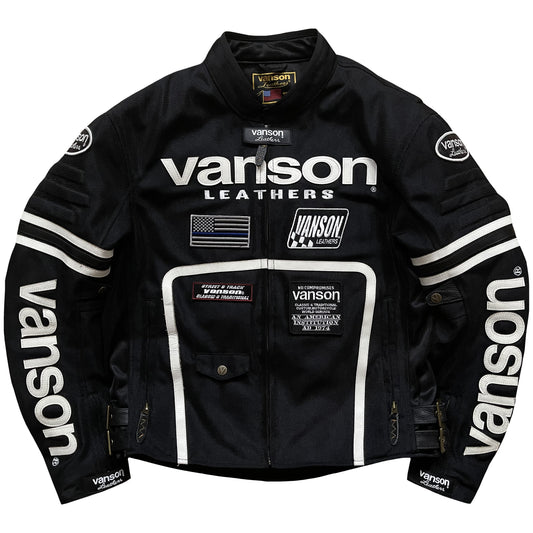 Vanson Leathers Motorcycle Mesh Racing Jacket - L