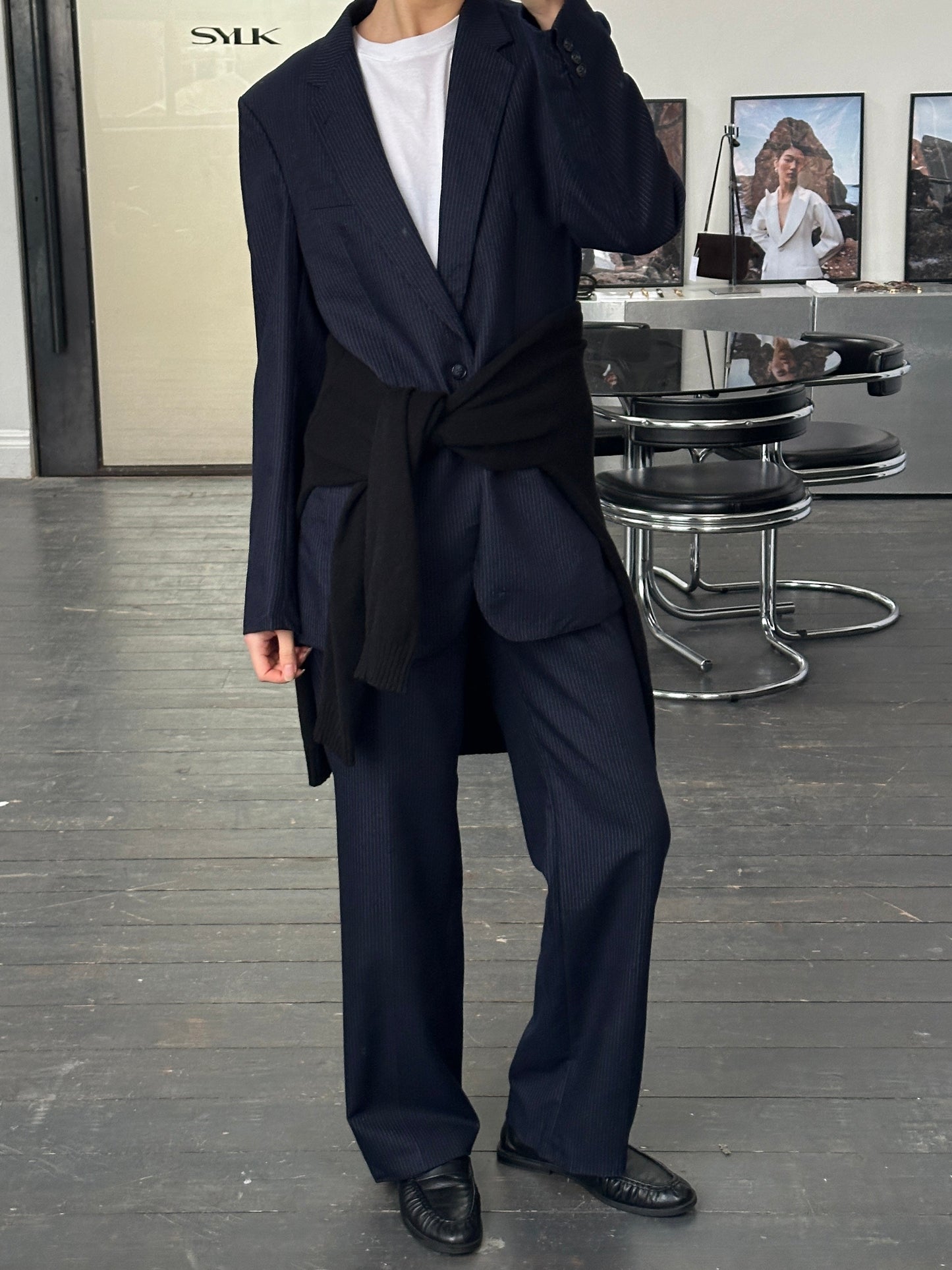 Vintage 1990s Pinstripe Pure Wool Suit - 40R/W28