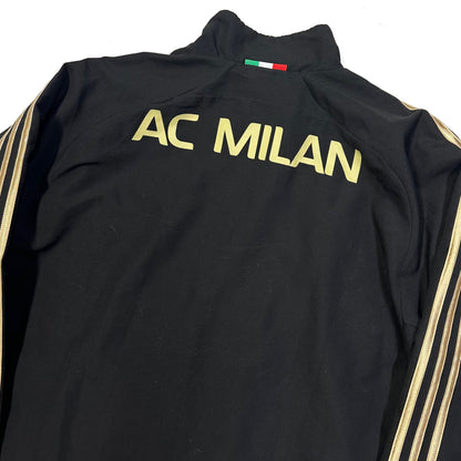 Adidas AC Milan 2010/12 Tracksuit Top In Black, Gold & Red ( M )