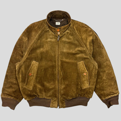 CP Company 1989 Ideas Suede Pelle Leather Quilted G-9 Flight Jacket - IT48 (L/XL) | Default Title, Multicoloured