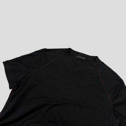 Prada Milano 2018 Red Tab Stash Pocket Piped T-shirt - L | Default Title, Multicoloured