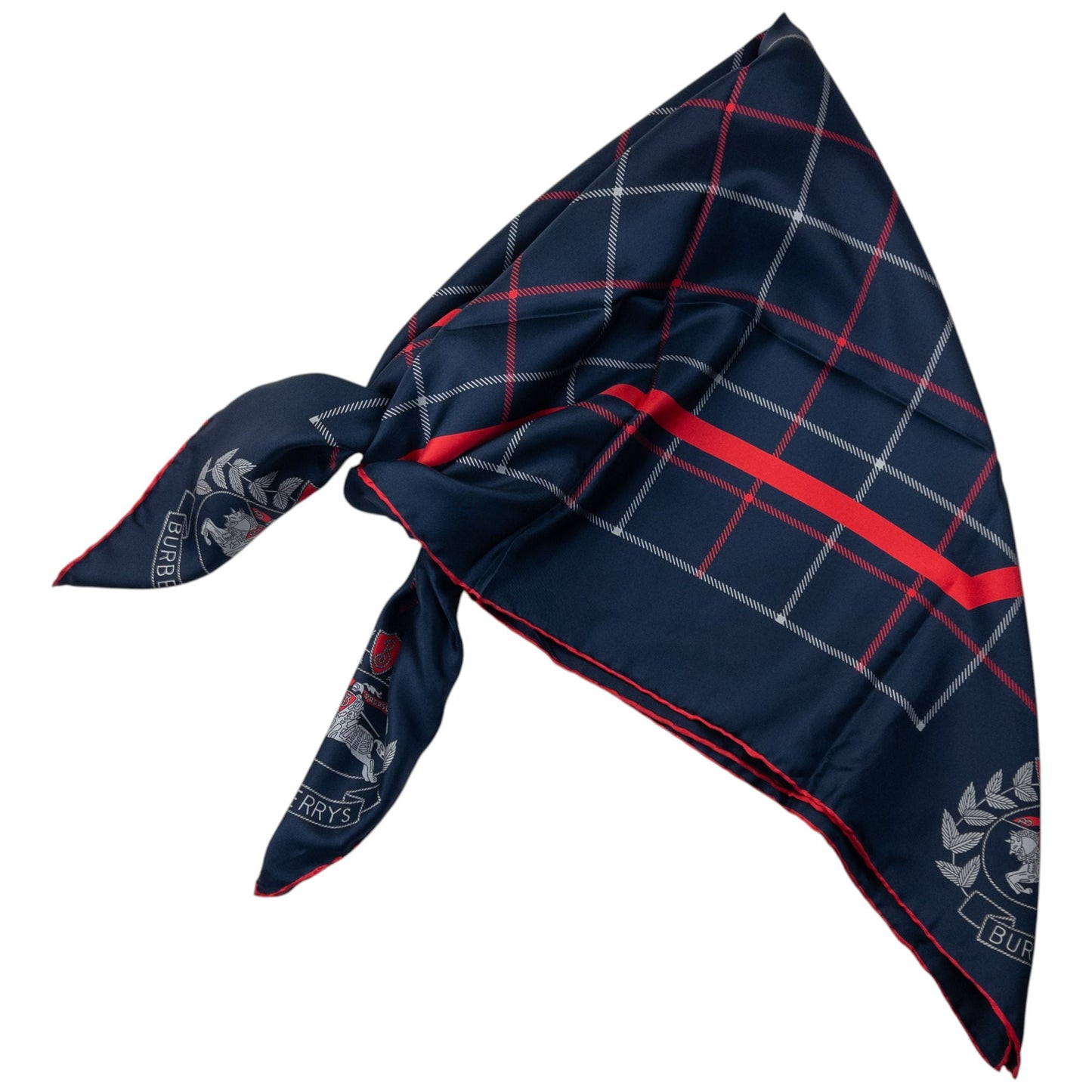 Vintage Burberry Nova Check Silk Scarf