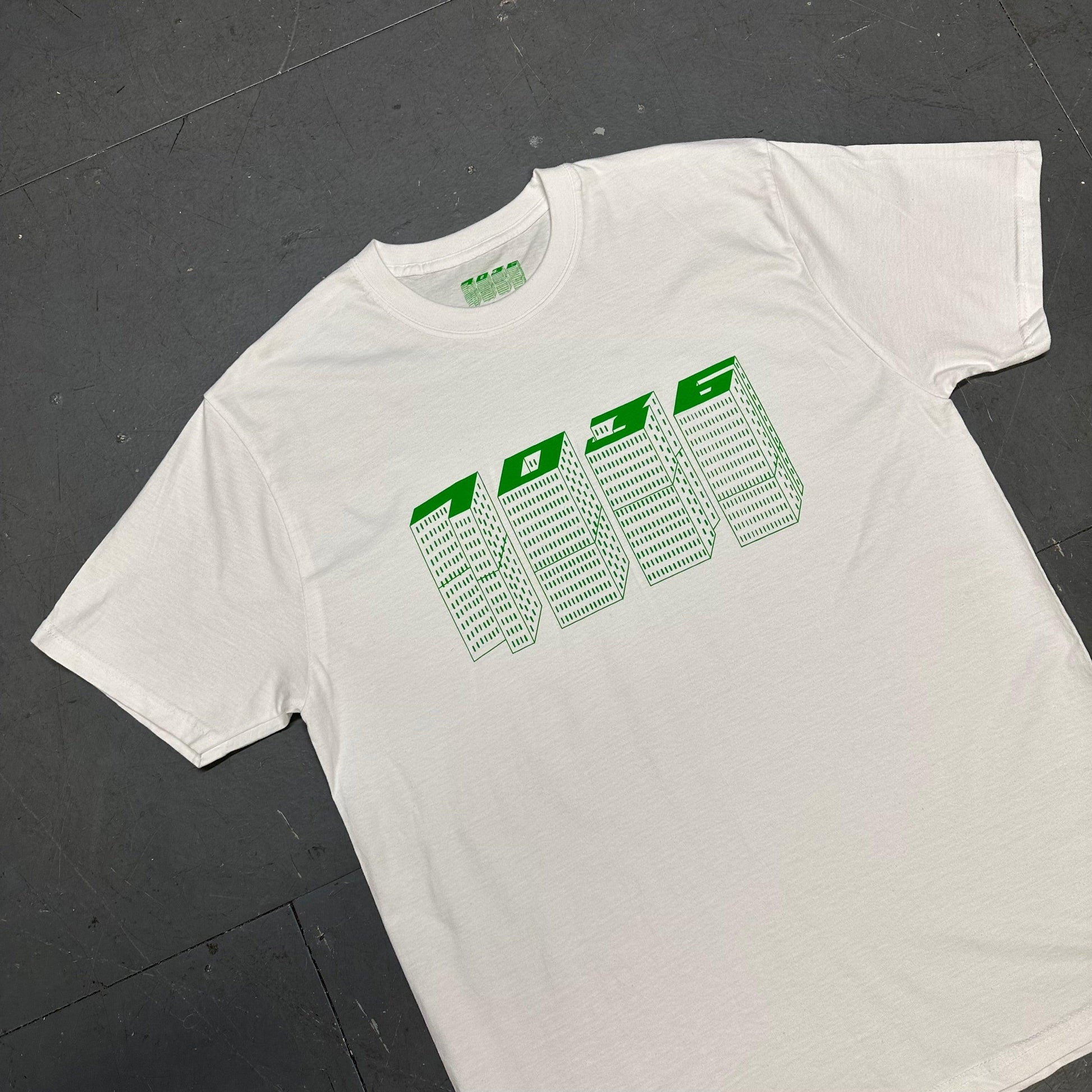 1036 High Rise Tee In White & Green ( 2024 ) - Known Source