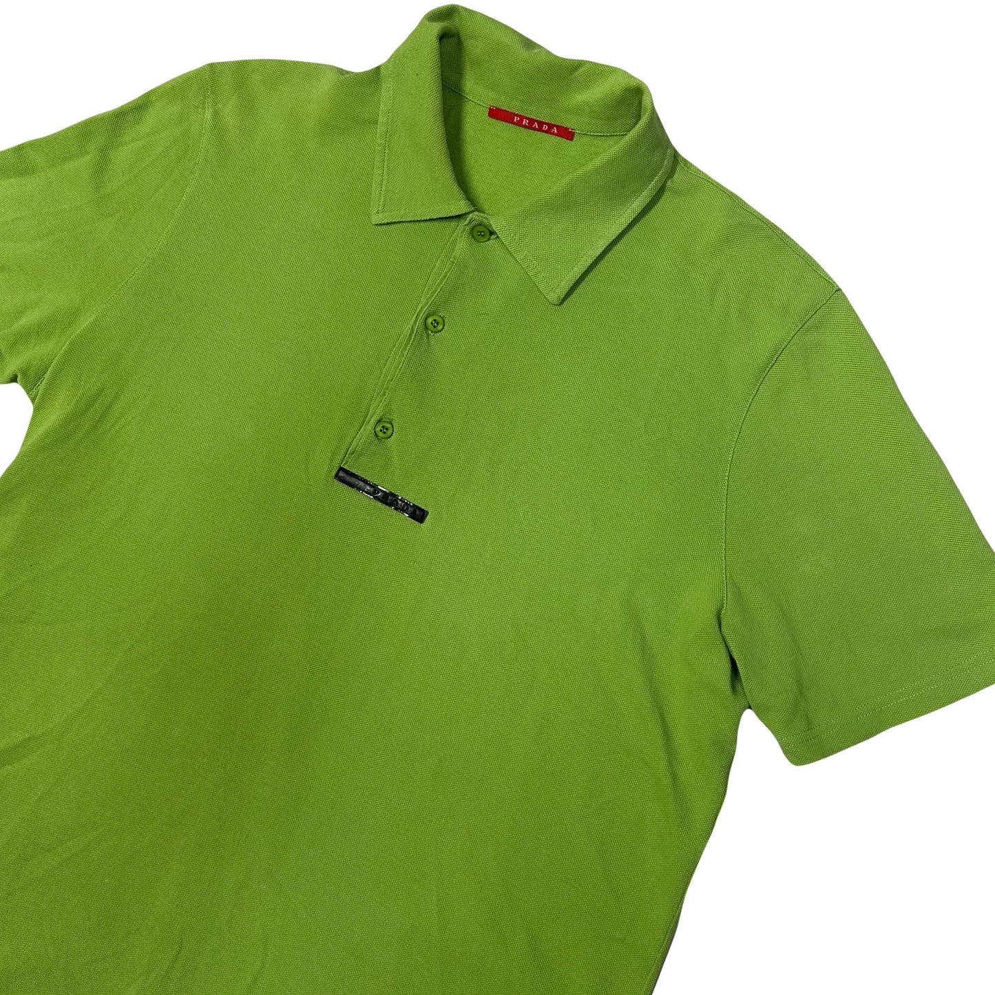 Prada Polo Shirt In Green ( XL )