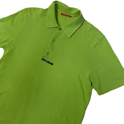 Prada Polo Shirt In Green ( XL )