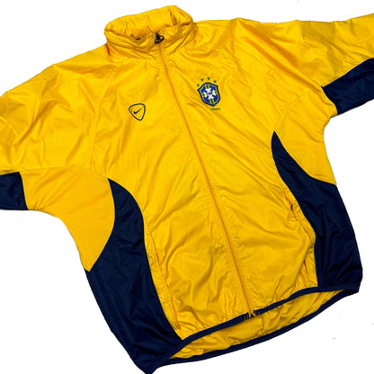 Nike Brazil 2001 Tracksuit In Yellow & Navy ( M )