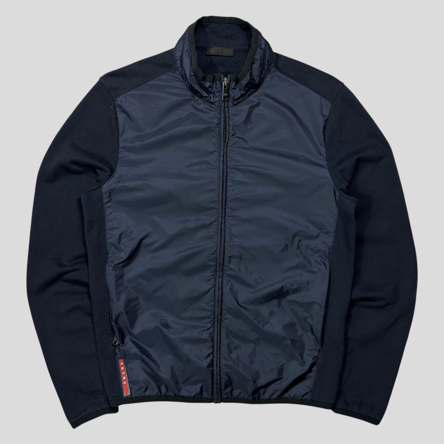 Prada 2016 Red Tab Nylon Panelled Track Jacket - M