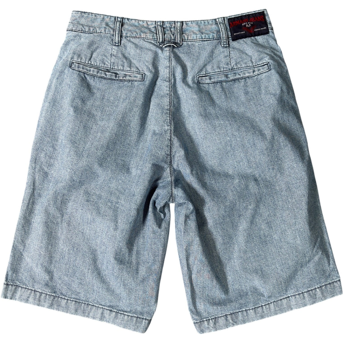 Armani Jeans 00’s Pinstripe Cotton Shorts W30 | W30, Blue