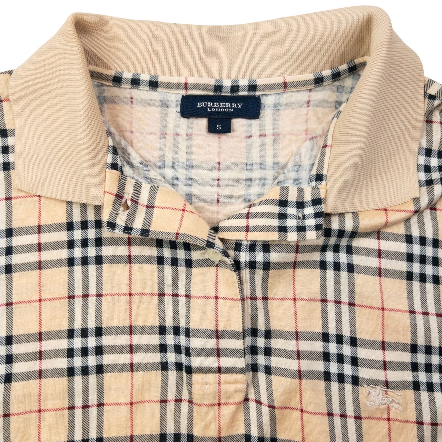 Vintage 2000s Burberry Nova Check Polo Shirt Womens Size S | Small, Beige