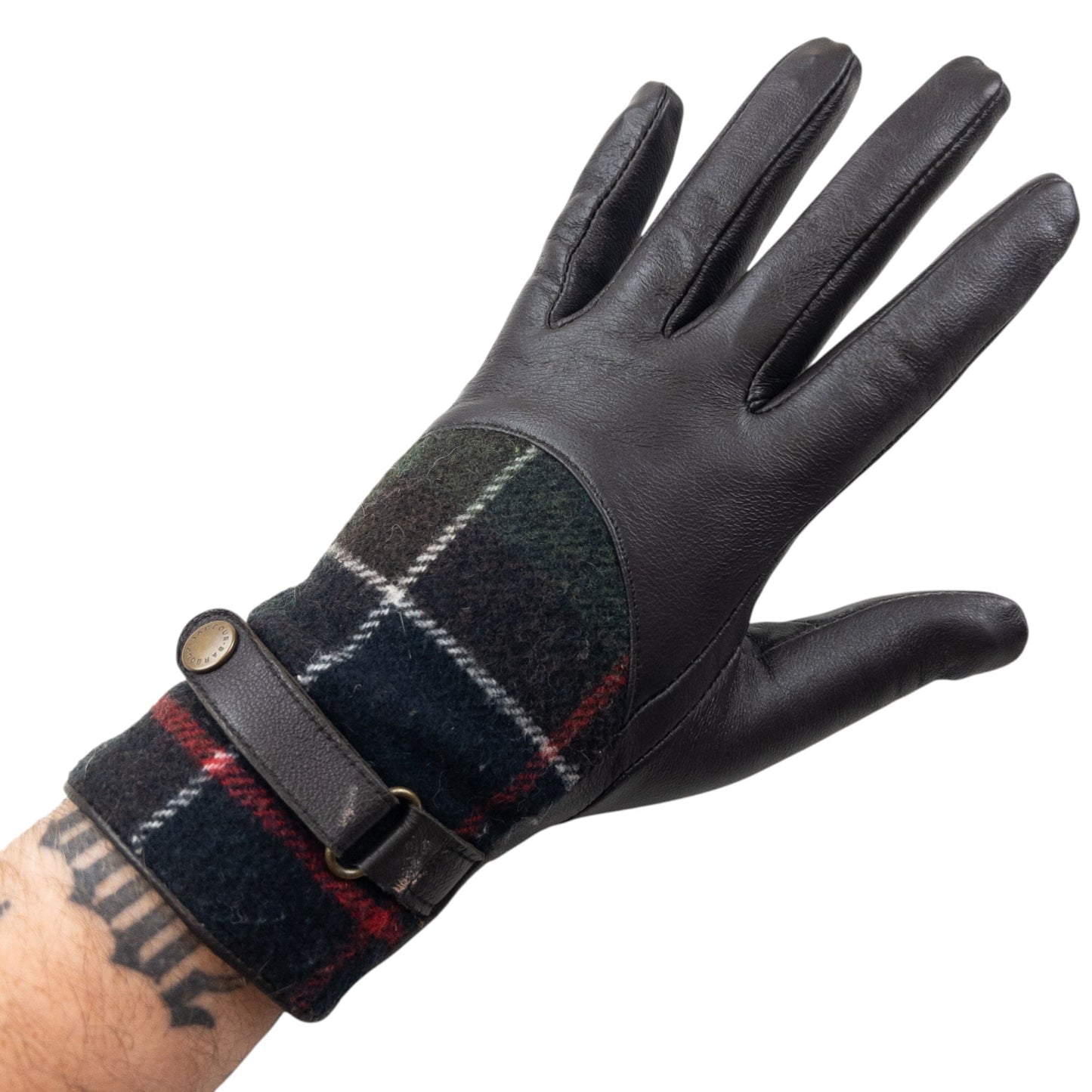 Vintage Barbour Leather Gloves Womens Size M | O/S, Brown