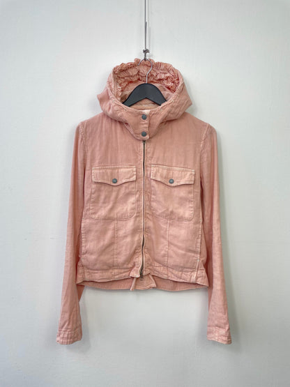 C.P. Company Donna Cropped Detachable-Hood Jacket | Medium, Pink