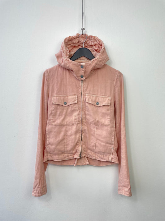 C.P. Company Donna Cropped Detachable-Hood Jacket | Medium, Pink