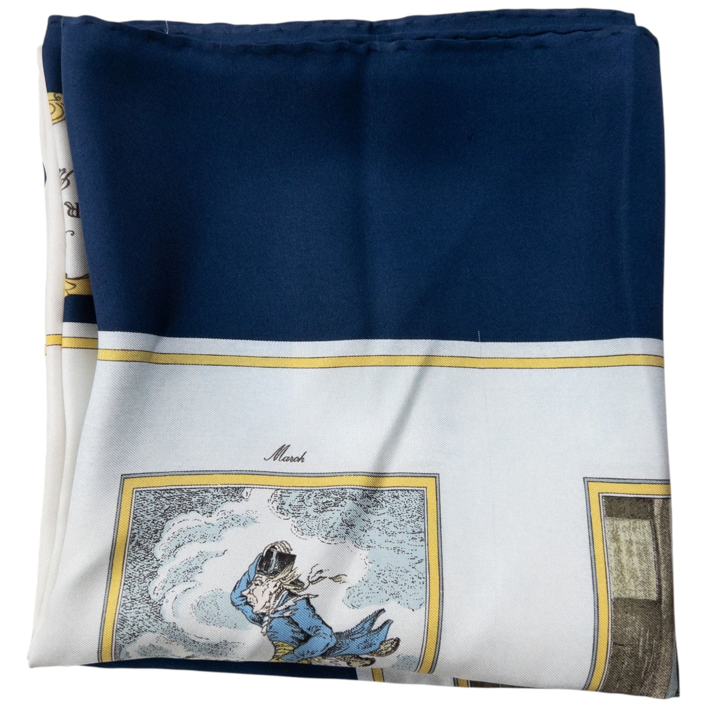 Vintage Burberry Diary Golden Jubilee Silk Scarf