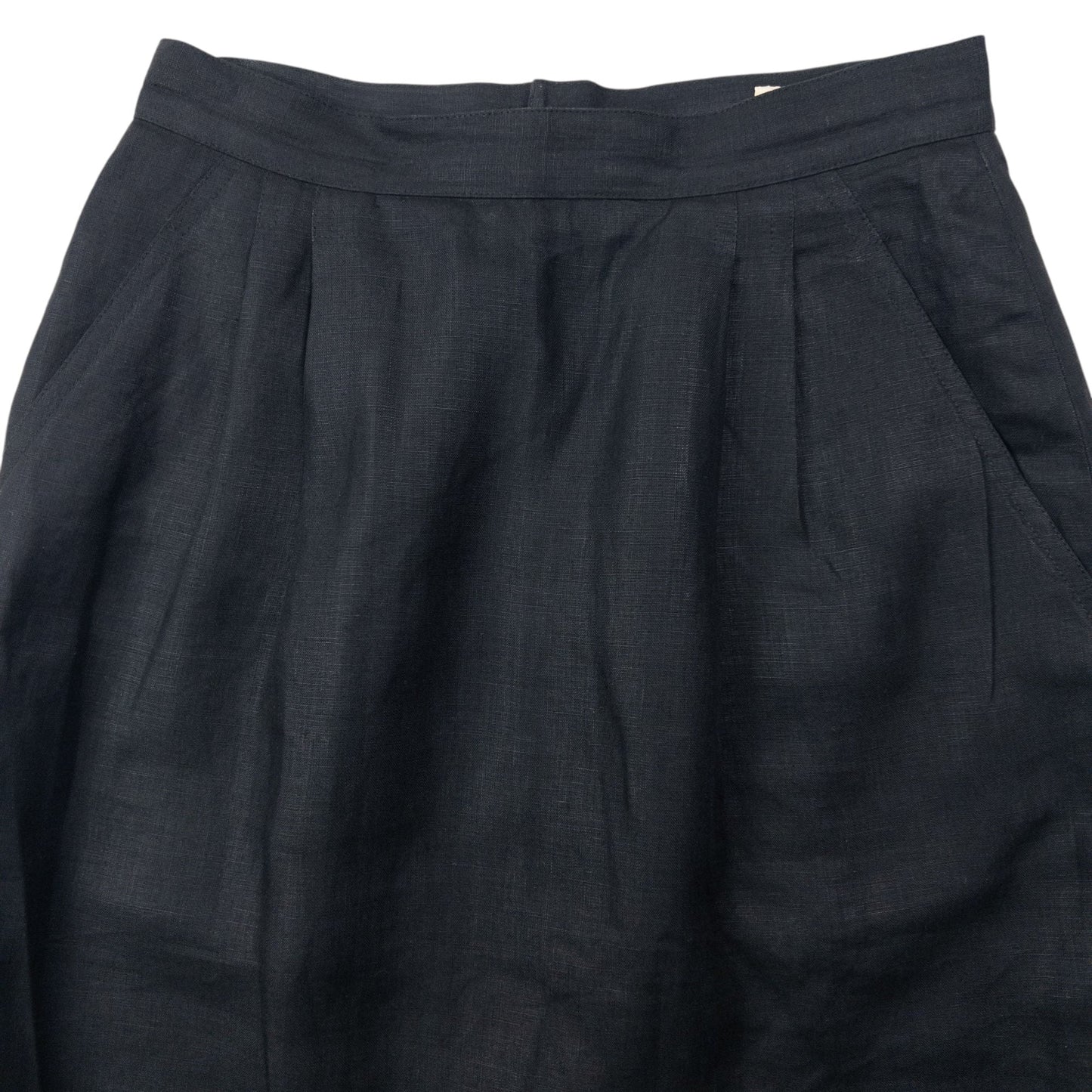 Vintage 70S Gucci Linen Skirt Womens Size W24 | XS, Black