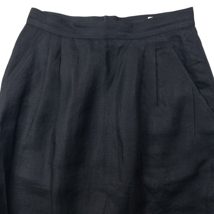 Vintage 70S Gucci Linen Skirt Womens Size W24 | XS, Black