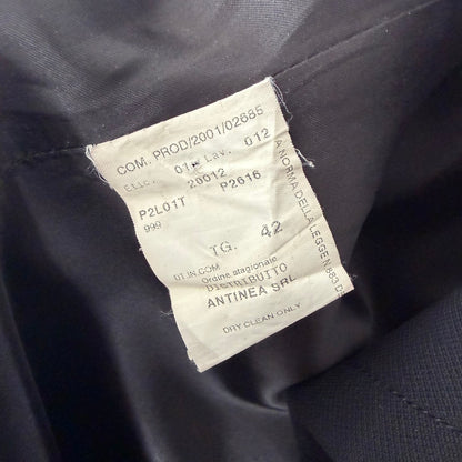fw2001 emporio armani runway wool trenchcoat | O/S, Black