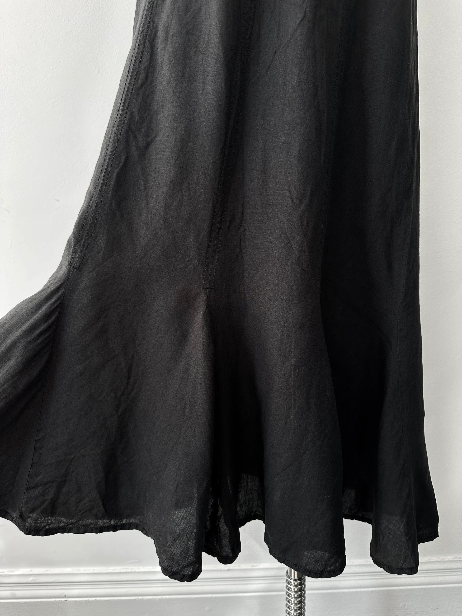 Max Mara Weekend 2000s Pure Linen Floor Length Dress - M-L
