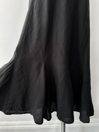 Max Mara Weekend 2000s Pure Linen Floor Length Dress - M-L