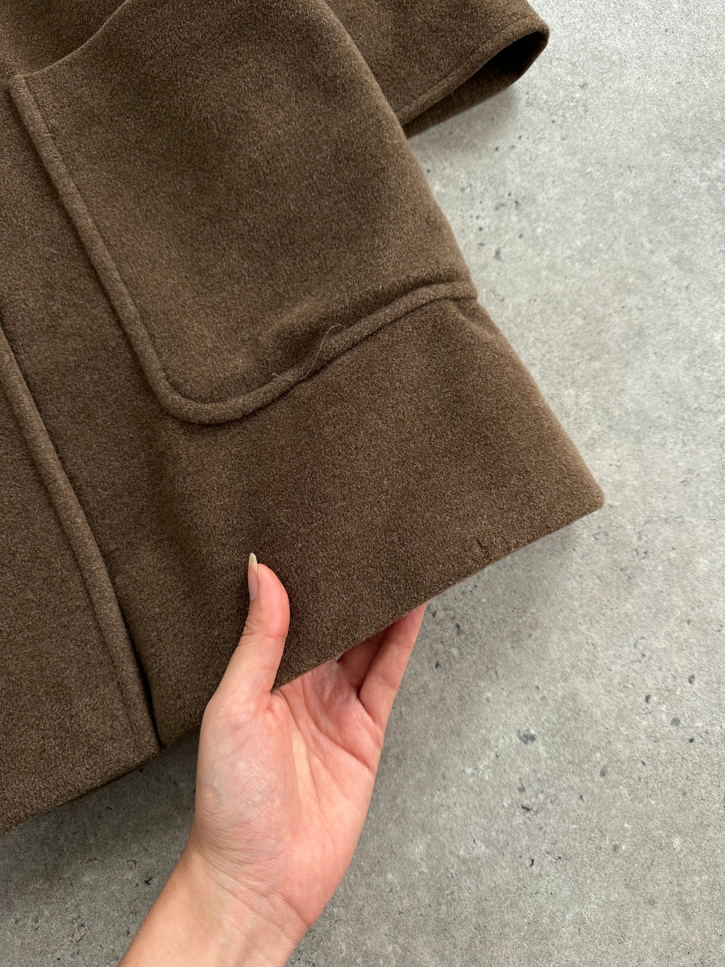 Max Mara Weekend 2000s Wool Hooded Double Breasted Coat - M