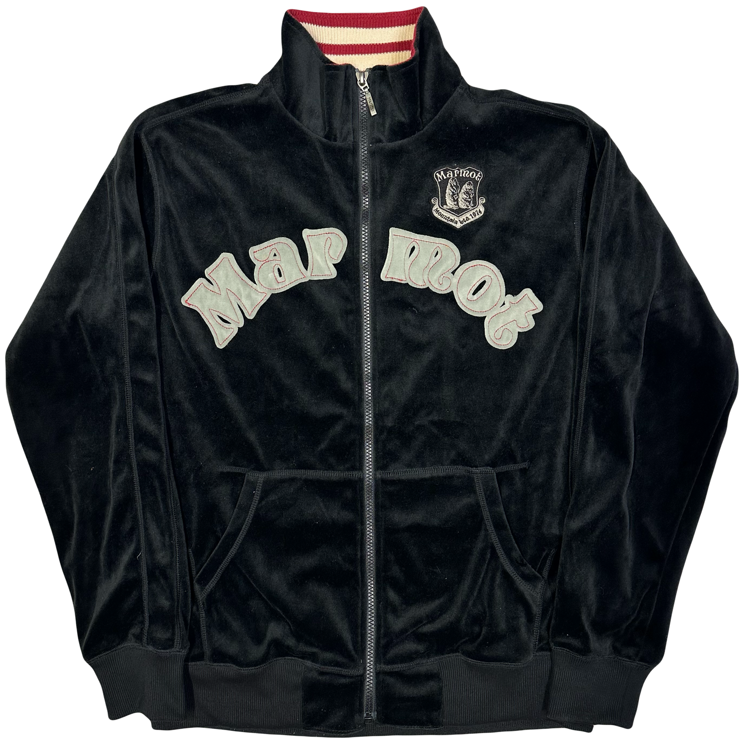 Marmot Velour Zip Up Sweatshirt In Black ( S )