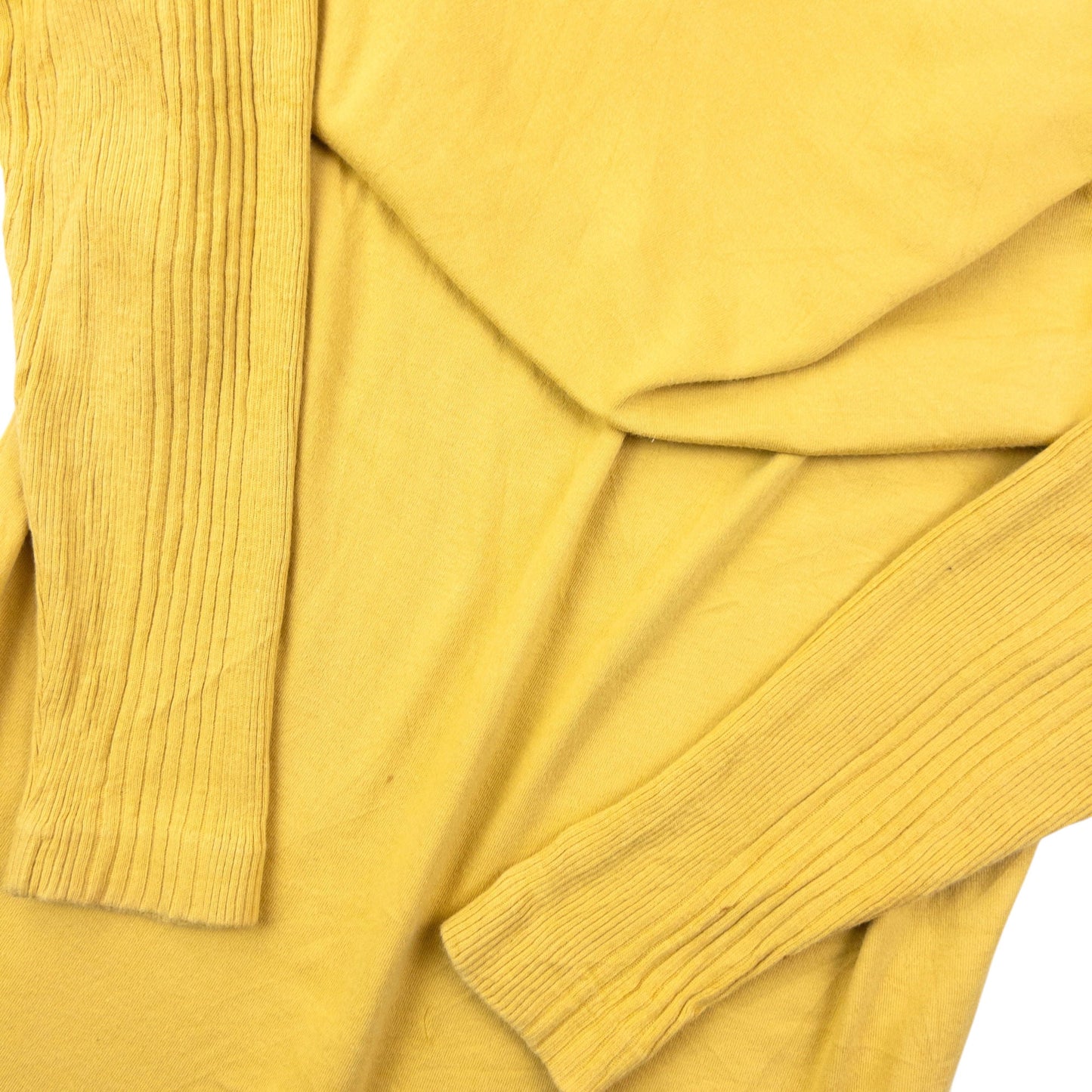 Vintage 80s Issey Miyake Button Draped Jumper Womens Size M | Medium, Yellow