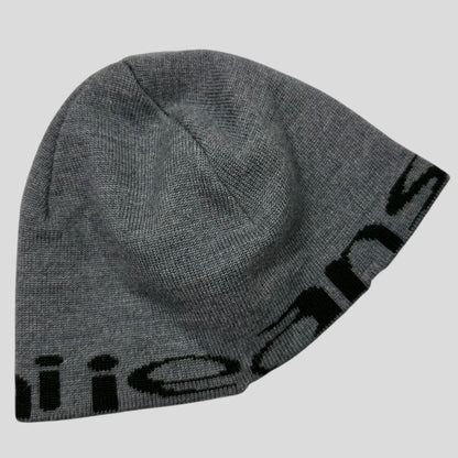 Armani Jeans 00’s Animal Rip Spellout Wool Beanie - S/M