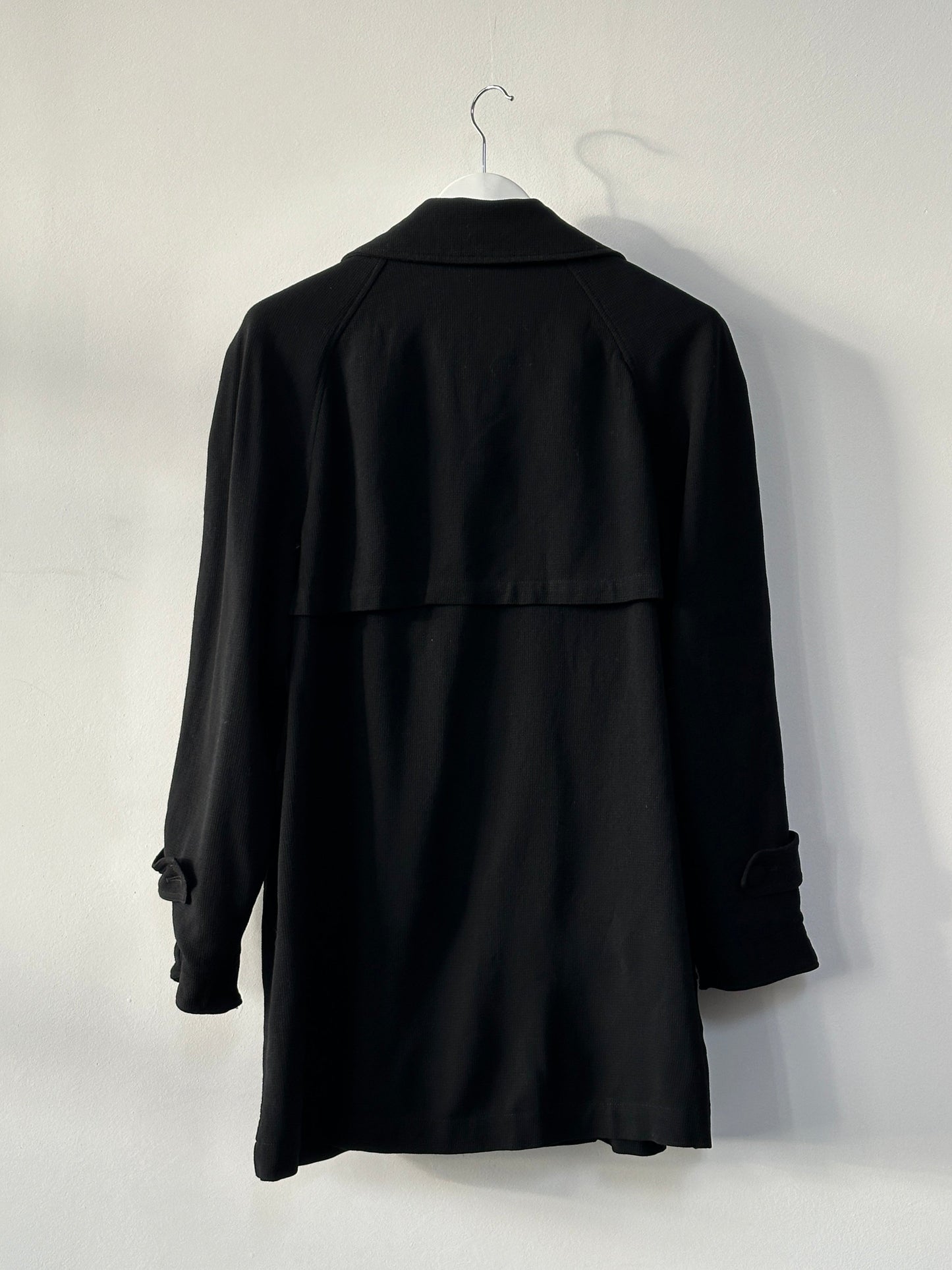 Moschino Coture 1990s Pure Wool Double Breasted Curved Coat - L