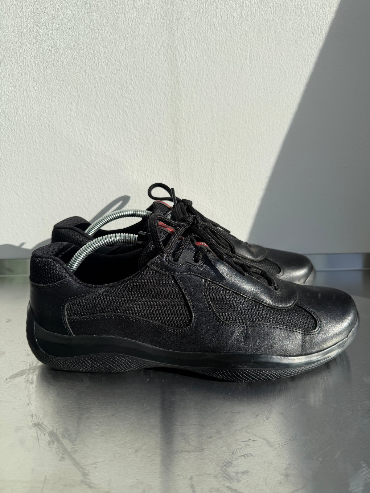 Prada Sport 00s Leather & Mesh America's Cups | 10, Black