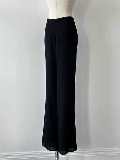 Jaeger 1990s Cotton Straight Leg High Waisted Trouser - W32