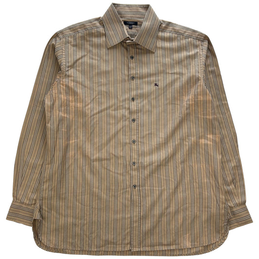 Vintage Burberry Button Up Nova Stripe Shirt Size XL
