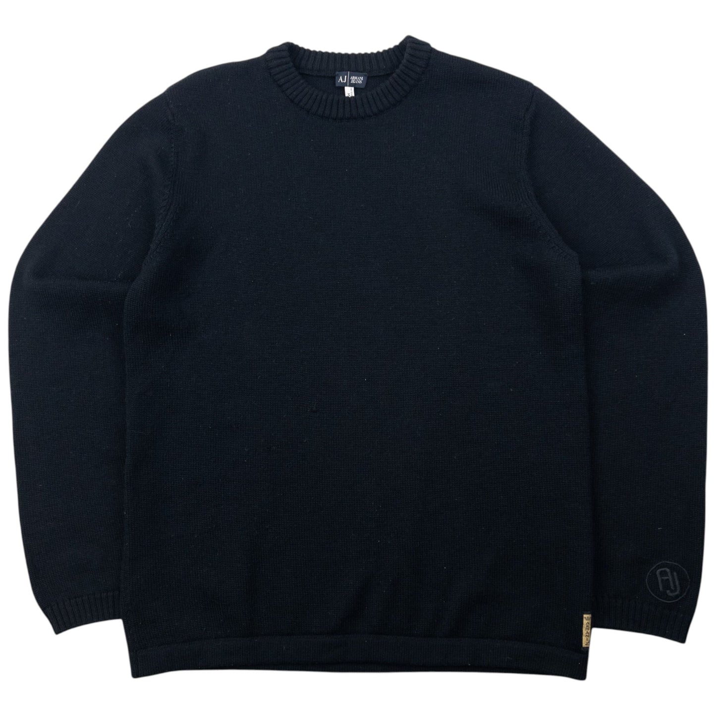 Vintage Armani Jeans Knitted Wool Jumper Size M