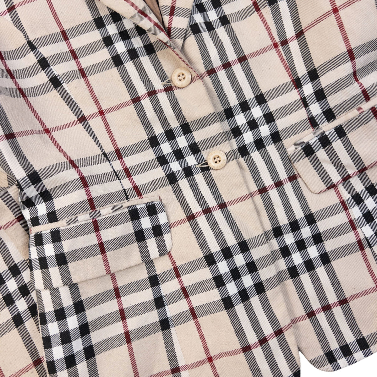 Vintage 2000s Burberry Nova Check Blazer Jacket Womens Size S | Small, Black