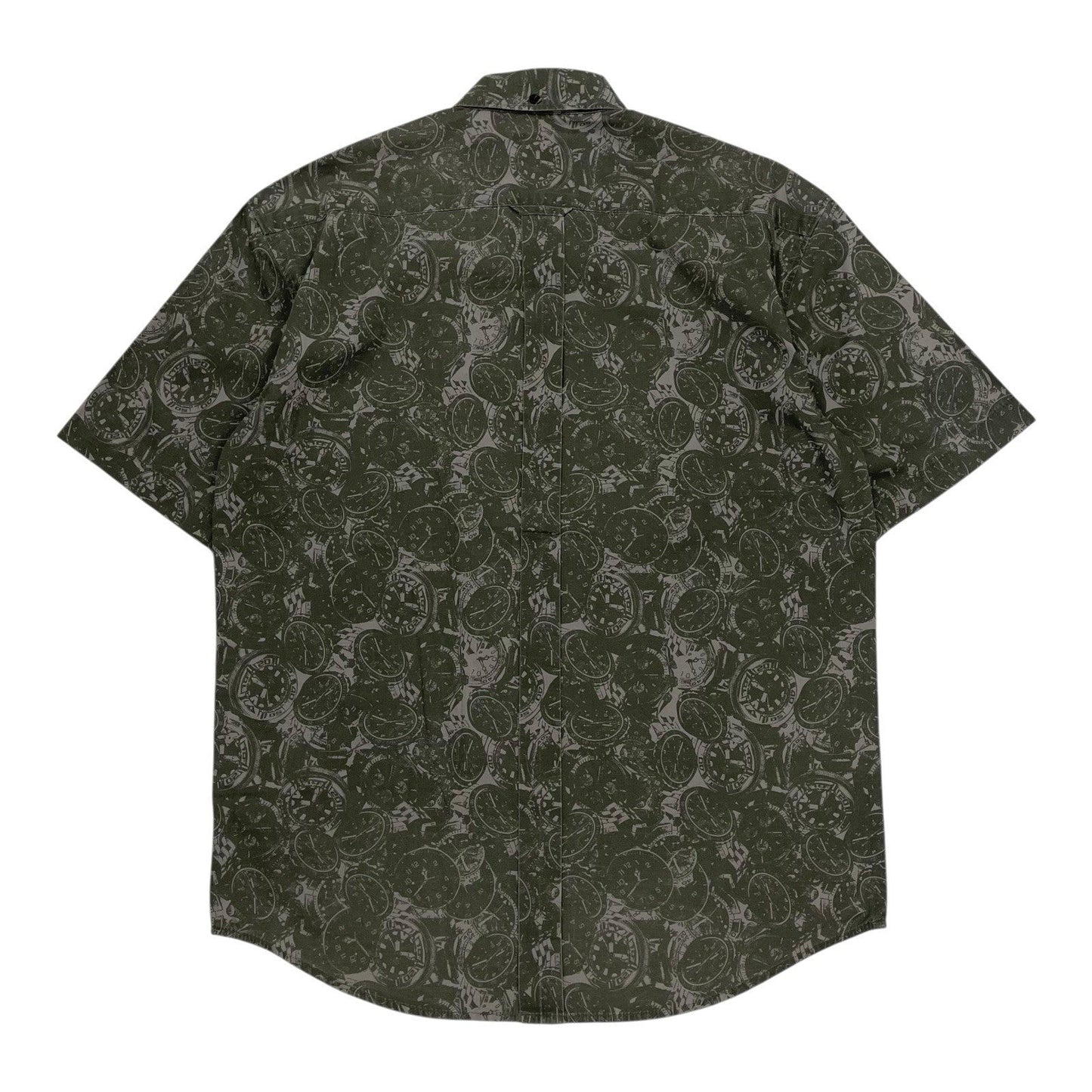 Vintage Stussy Watch Print Shirt, Size Small | Stussy, Olive Green