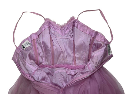 1950s Lee Delman pink tulle gown