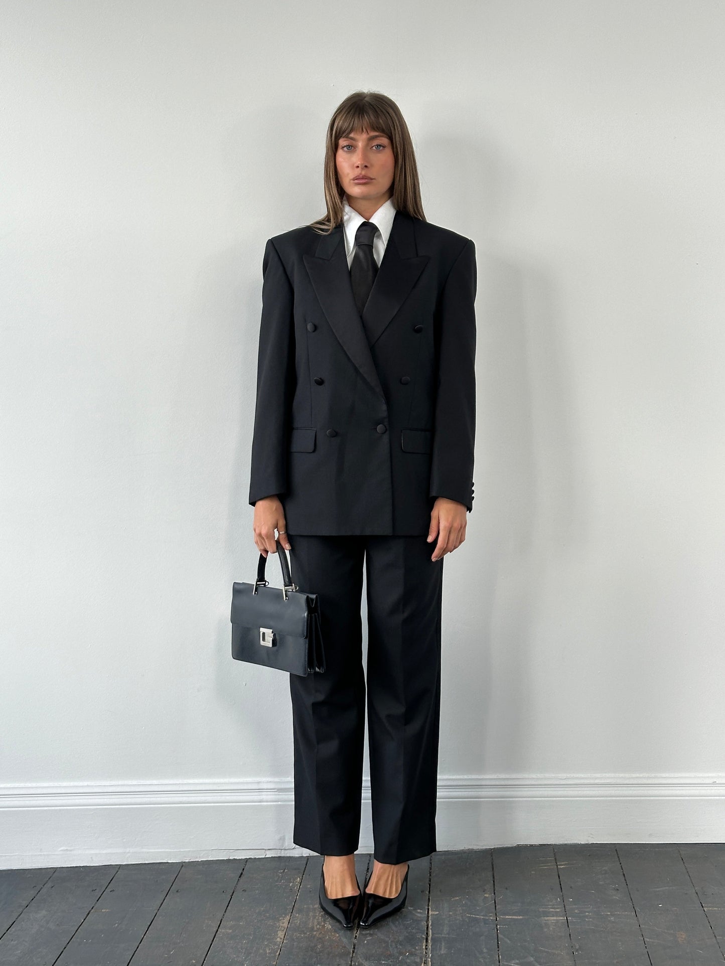 Pierre Cardin Wool Tuxedo Double Breasted Suit - 38R/W28-30