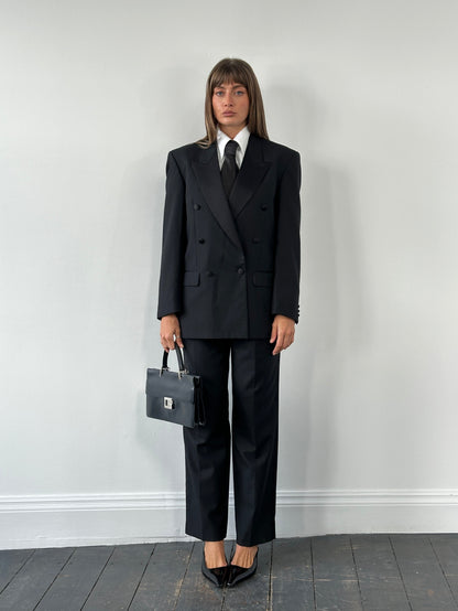 Pierre Cardin Wool Tuxedo Double Breasted Suit - 38R/W28-30