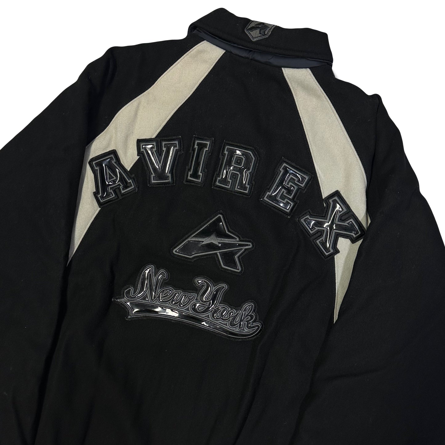 Avirex Reversible Wool & Nylon Jacket In Black ( L )