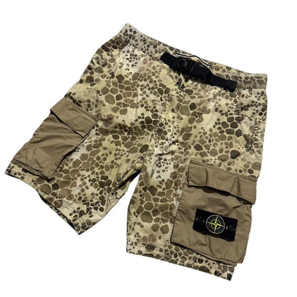 Stone Island Crocodile Camo Shorts