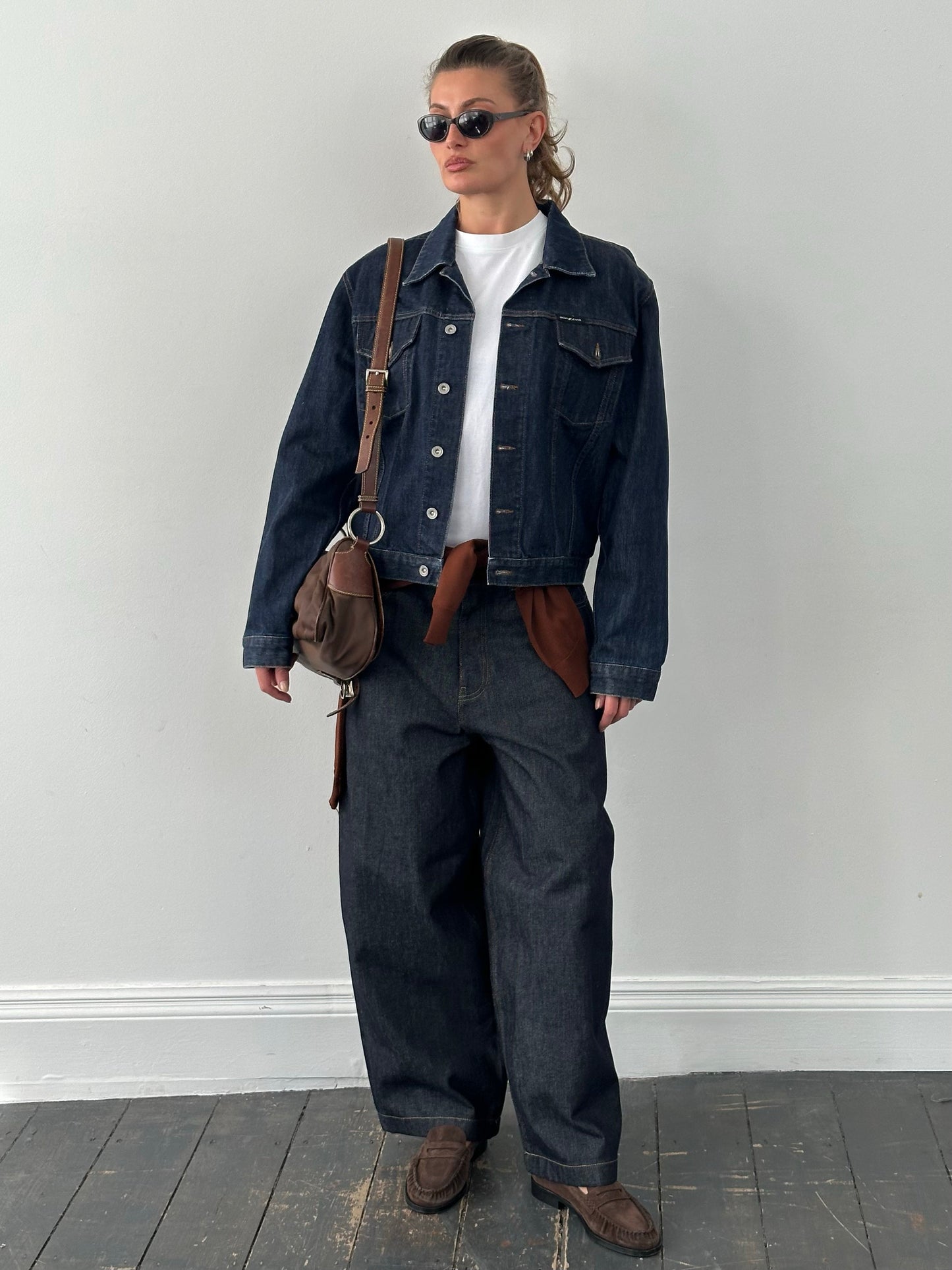 DKNY 2000s Pure Cotton Boxy Denim Jacket - L