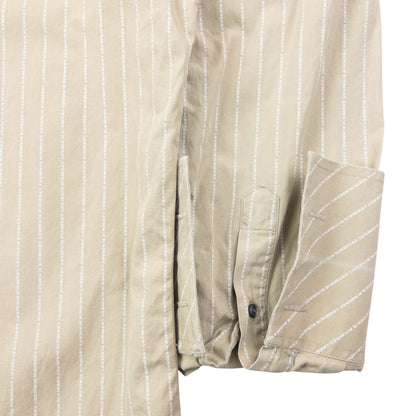 Vintage 2000s Burberry Monogram Long Sleeve Button Up Shirt Size L | Large, Beige