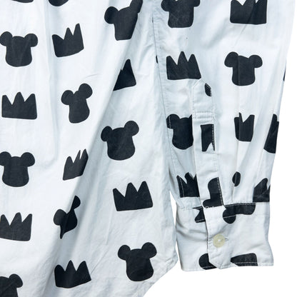 Vintage 2009 Comme Des Garçons X Bearbrick Medicom Toy Long Sleeve Button Up Shirt Size S | Small, White
