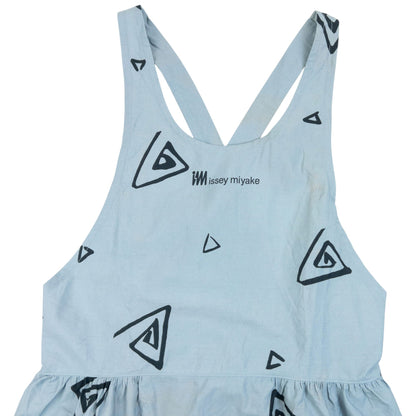 Vintage 90s Issey Miyake Triangle Print Tie Back Apron | O/S, Black