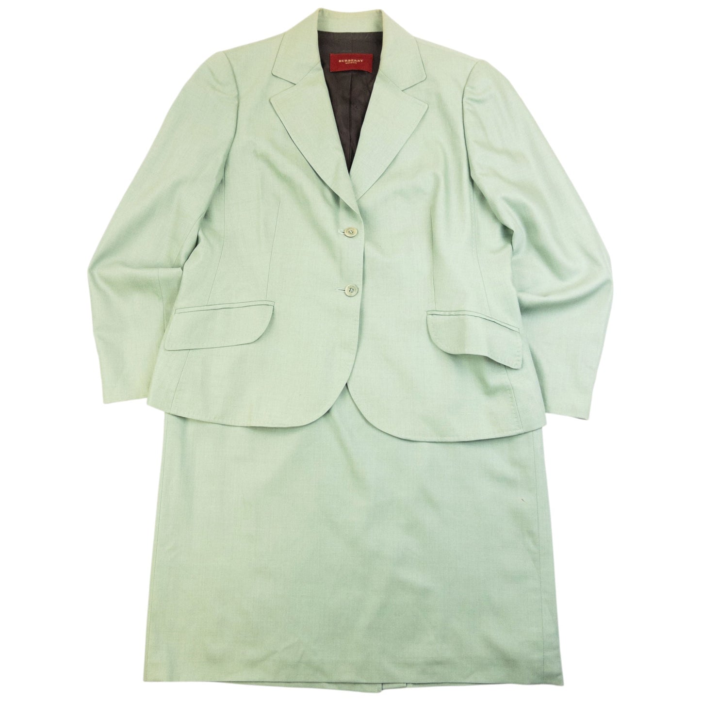 Vintage 2000s Burberry Jacket & Skirt Suit Set Womens Size XL | XL, Green
