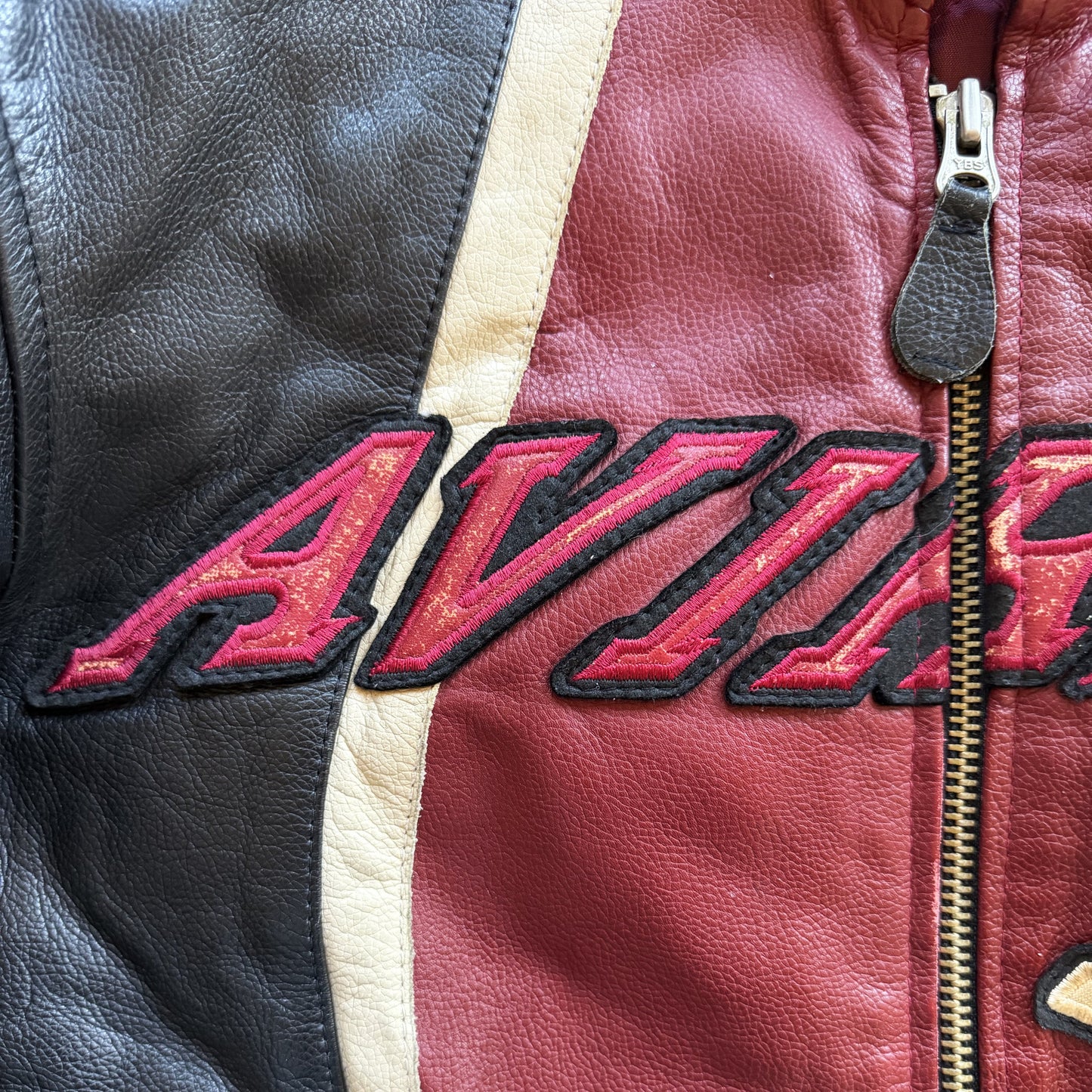 Avirex 387 Leather Racing Jacket - S