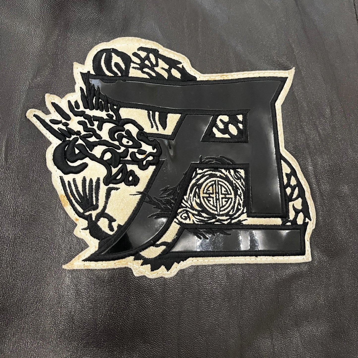 Avirex Leather Varsity Jacket - XXL