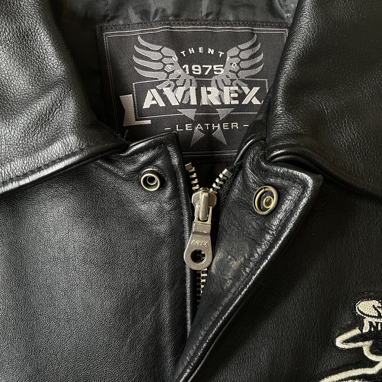 Avirex Spell Out Leather Varsity Jacket - M | Medium, Red